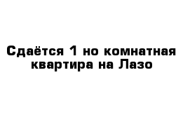 Сдаётся 1-но комнатная квартира на Лазо